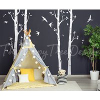 Langer Weißer Baum Wandtattoo - Kinderzimmer Dekor Langer Weißer Baum Wandtattoo - Kinderzimmer Dekor von TheHappyTreeDesign