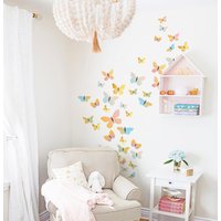 Schmetterling Wand Design Bunte Aufkleber Kinderzimmer Fairy Tail Wandkunst Eco Set - Ht129 von TheHappyTreeDesign
