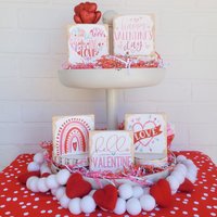Valentinstag Mini Schilder | Abgestuftes Tablett Dekor Mix & Match Weihnachtsdeko Saisonales von TheHeartsyHome