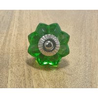 Grüner Glas Melone Schrank Knauf, Kommode Griff, Dekorativer Knauf von TheHeavenlyDecor