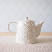 1L Weiße Teekanne Aus Strapazierfähigem Steinzeug Ideal Für Lose Blatt-Tees Geburtstagsgeschenke von TheHerbalTeaHouseUk