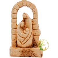 Die Heilige Familie Statue | Olivenholz Weihnachtskrippe Im Heiligen Land Perfektes Neu Verheiratetes Religiöses Weihnachtsgeschenk von TheHolyLandShops