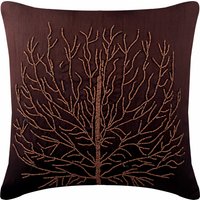 16 "x 16" Designer Brown Toss Kissen, Kunstseide Werfen Kissen Baum Dekokissen Natur Blumenmuster Tropical Style - Woody Tree von TheHomeCentric