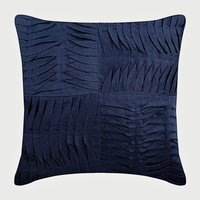 16 "x 16" Designer Navy Blue Dekokissen Custom, Baumwollleinen Sofa Werfen Pintucks, Texturiert, Gestreift, Patchwork Couchkissen - Knight 16 "x 16" Designer Navy Blue Dekokissen Custom, Baumwollleinen Sofa Werfen Pintucks, Texturiert, Gestreift, Patchwork Couchkissen - Knight von TheHomeCentric