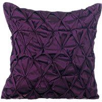16 "x 16" Designer Pflaume Lila Dekokissen, Taft Sofa Throw Knoten, Textur Couch Kissenbezug Solid Modern - Phenomenal Plum von TheHomeCentric