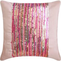 16 "x 16" Designer Pink Sofakissenbezug, Kunstseide Kissenbezug Dekokissenbezug Benutzerdefinierte Gestreifte Muster Moderne Art - Angel von TheHomeCentric