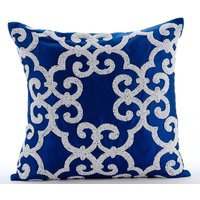 Art Silk Blue Kissenbezug 16 "x 16" Designer Werfen Für Sofa Damast Muster Modern Style Home Decor - Royal Arabisch Art Silk Blue Kissenbezug 16 "x 16" Designer Werfen Für Sofa Damast Muster Modern Style Home Decor - Royal Arabisch von TheHomeCentric