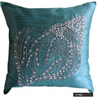 Art Silk Teal Blue Dekokissenbezug Custom 16 "x ", Designer Sofakissen Shell Sofa Werfen Meerestiere Strand - Crystal Sea Art Silk Teal Blue Dekokissenbezug Custom 16 "x ", Designer Sofakissen Shell Sofa Werfen Meerestiere Strand - Crystal Sea von TheHomeCentric