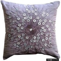 Dekokissen Lila Dekorative 24 "x "/ 26 ", Kunstseide Bett Sofakissen Abstraktes Muster Modern Style - Violet Light von TheHomeCentric