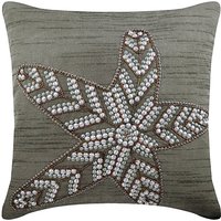 Dekorativ Grau 40x40 cm Kissen, Art Silk Seestern Wurfkissen, Meeresbewohner Beach Style - Starry Light von TheHomeCentric