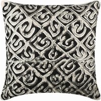 Dekorative Leinen Euro Sham 50X40cm/60 X 50 cm Toss Throw Schwarz Samt Applikation Mit Pailletten Stickerei - Maze Night von TheHomeCentric