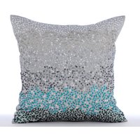 Dekorative Überwürfe Für Sofa 16 "x 16", Art Silk Toss Kissen Blaue Ombre Muster Modern Style Home Decor - Nordlichter von TheHomeCentric
