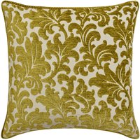 Dekorativer Blumen Euro Sham 24 "x "/ 26 26" Chartreuse Samtkissen Bezug Mit Samtrand Modernes Zuhause - Blumig von TheHomeCentric