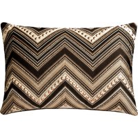 Dekorativer Länglicher/Lumbaler Dekokissen-Bezug Braun/Beige Jacquard Bestickter Stoff Perlenbestickt Für Couch Modern Home Style - Chevron Peak Dekorativer Länglicher/Lumbaler Dekokissen-Bezug Braun/Beige Jacquard Bestickter Stoff Perlenbestickt Für Couch Modern Home Style - Chevron Peak von TheHomeCentric