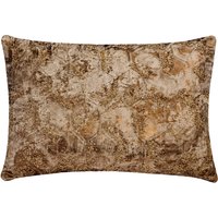 Dekorativer Länglicher/Lumbaler Dekokissenbezug Kupfer Jacquard Folie Strukturgewebe Mit Perlenstickerei Modern Home Style - Copper Ore von TheHomeCentric