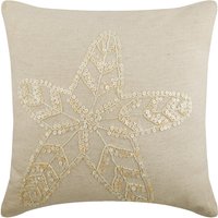 Dekoratives Beiges Dekokissen Bett 24 "x "/ 26 ", Baumwollleinen Kissenbezug Bezug Seestern Kissen Benutzerdefinierte Meeresbewohner - Seesternperlen von TheHomeCentric