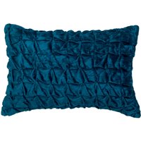 Dekoratives Dekokissen Bezüge Sofa 30x40 cm Designer Petrolblau Samt Struktur Kissenbezug - Teal Waters von TheHomeCentric