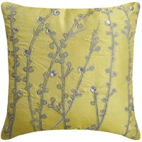 Dekoratives Efeu Dekokissen Benutzerdefinierte 16 "x 16" Art Silk Sofaüberwurf Gelb Couchkissenbezug Natur Blumen - Gelbe Kristallwillow Dekoratives Efeu Dekokissen Benutzerdefinierte 16 "x 16" Art Silk Sofaüberwurf Gelb Couchkissenbezug Natur Blumen - Gelbe Kristallwillow von TheHomeCentric