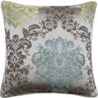 Dekoratives Jacquard Euro Shams 24"x24"/26"x26", Couch Kissen Sofa Euroham Cover Silber Damast Muster Zeitgenösslich - Unter Dem Gleichen Himmel von TheHomeCentric