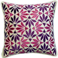 Dekoratives Samtkissen 24"x24"/26"x26", Toss Dekokissen Pink & Lila Euro Sham Cover Applikation Art Deco Home Decor - Orchideenjäger von TheHomeCentric