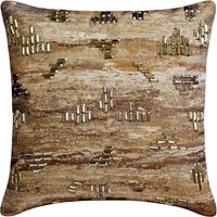 Dekorativer Kissenbezug 16 X Zoll Beige/Brauner Texturierter Jacquard Dekokissenbezug Mit Perlenstickerei Moderne Kissenhülle-Cabana Home Dekorativer Kissenbezug 16 X Zoll Beige/Brauner Texturierter Jacquard Dekokissenbezug Mit Perlenstickerei Moderne Kissenhülle-Cabana Home von TheHomeCentric