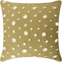 Designer Beige Kissenbezug, 24 "x 24"/ 26 26", Baumwollleinwand Euro Sham Cover Spiegel Stickerei Dekokissen Circles - Reflections von TheHomeCentric