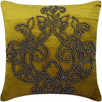 Designer Chartreuse Grünes Dekokissen Für Bett 24 "x 24"/26 26", Samt Sofa Euro Sham Bettkissenbezug Damastmuster - Lord Medusa von TheHomeCentric