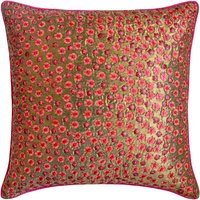 Designer Dekokissen Fall 16 "x 16" Zari Art Silk Sofa Kissenbezug Sofakissen Kreise & Punkte Muster Moderner Stil - Wärme Und Liebe von TheHomeCentric