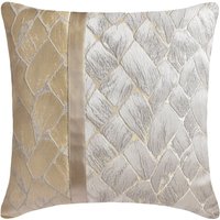 Designer Euro Sham Cover 24 "x "/ 26 26" Jacquard Strukturierter Silber/Gold Couch Kissenbezug Mit Satinband Im Modernen Stil - Auriferous von TheHomeCentric