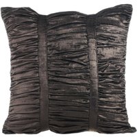 Designer Geraffte Sofa Werfen 16 "x 16", Samt Wurf Kissenbezug Charcoal Grau Kissen Solid Color Muster Modern Style - Grey Beauty von TheHomeCentric