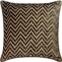 Designer Grau 40x40 cm Kissen, Samt Dekokissen, Chevron Modern - Dress von TheHomeCentric