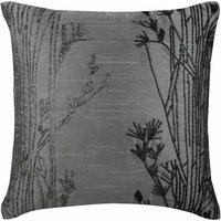Designer Grau 40x40 cm Sofa Werfen, Art Silk Efeu Kissen Kissen, Natur & Blumen Zeitgenosse - Willow Sparkle von TheHomeCentric