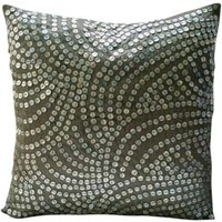 Designer Graues Dekokissen 16 "x 16" , Kunstseide Kissen Für Sofa Dekokissenbezug Abstraktes Muster Modernes Wohnkultur - Perle Nostalgie von TheHomeCentric