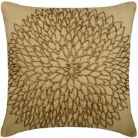 Designer Kissenbezug 16 "x 16" , Kunstseide Gold Toss Natur Blumenmuster Modern Style - Goldblüten von TheHomeCentric