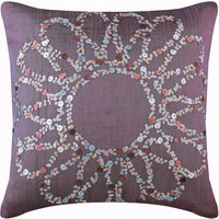 Designer Light Purple Euro Sham Cover 24 "x "/ 26 26", Art Silk Dekokissen Sofa Natur Blumenmuster - Pflaumenblüte von TheHomeCentric