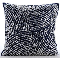 Designer Navy Blau Euro Größe Kissenbezug 24"x24"/26"x26", Taft Couch Kissen Sham Bezug Abstrakt Modern - Crystals N Pearls Jam Designer Navy Blau Euro Größe Kissenbezug 24"x24"/26"x26", Taft Couch Kissen Sham Bezug Abstrakt Modern - Crystals N Pearls Jam von TheHomeCentric