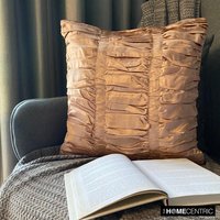 Designer Peach Pink Toss Kissenbezug 16 "x 16", Satin Wirft Für Sofa Geraffte Dekokissen Solid Color Muster Modern Style - Lush Designer Peach Pink Toss Kissenbezug 16 "x 16", Satin Wirft Für Sofa Geraffte Dekokissen Solid Color Muster Modern Style - Lush von TheHomeCentric