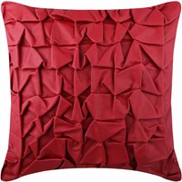 Designer Roter Dekokissenbezug 24 "x "/ 26 ", Kunstleder Sofa Kissenbezug Knoten, Texturiert, Bett Werfen Solid Color Modern - Rodeo Red Designer Roter Dekokissenbezug 24 "x "/ 26 ", Kunstleder Sofa Kissenbezug Knoten, Texturiert, Bett Werfen Solid Color Modern - Rodeo Red von TheHomeCentric