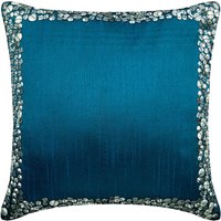 Designer Royal Blue European Sham 24 "x 24"/26 26", Art Silk Euro Kissenbezug Mit Randrand, Modernes Wohndekor - & Silver Designer Royal Blue European Sham 24 "x 24"/26 26", Art Silk Euro Kissenbezug Mit Randrand, Modernes Wohndekor - & Silver von TheHomeCentric