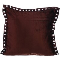 Designer Schokolade Braun Euro Kissen Sham 24 "x 24"/26 26", Samt Couch Dekokissenbezug Einfarbig Muster - Choco Crystal Palace von TheHomeCentric