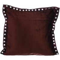 Designer Sofa Überwurf 16 "x 16", Samt Wurfkissenbezug Schokobrauner Dekokissen Solid Color Modern Style - Choco Crystal Palace von TheHomeCentric