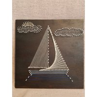 Segelboot String Kunst Zeichen Segelboot String Kunst Zeichen von TheHoneyedHeifer