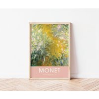 Monet Kunstdruck, Der Weg Durch Die Irisen, Poster, Galerie Wand, Vintage Druck, Typografie, Portrait, Geschenk, Rosa Poster von TheHouseOfZella