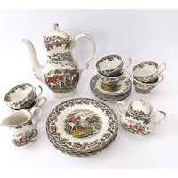 Vintage Kaffee - Und Teeservice "Country Life" Von Myott, 1960Er Jahre, 21-Teilig von TheIndustrialLegacy