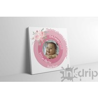 Personalisierte Baby Leinwand/Neugeborenen Geschenk Geburtsdaten Junge & Mädchen Kunst Geburtstagskunst von TheInkDrip