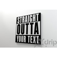 Personalisierte Straight Outta Compton Leinwand/Custom Art Rap Wandkunst Hip Hop von TheInkDrip