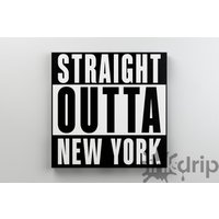 Personalisierte Straight Outta Compton Leinwand/Custom Art Rap Wandkunst Hip Hop von TheInkDrip