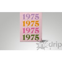 Personalisiertes Jahr Gerahmte Leinwand/Farbenfroher Druck Pop Art Print Jubiläumsleinwand Home von TheInkDrip