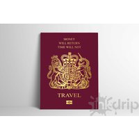 Uk Passport Canvas/British Art Motivierende Leinwand Reisekunst Inspirationskunst von TheInkDrip