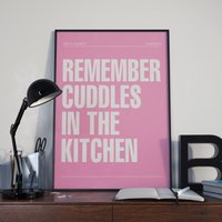 Arctic Monkeys - Mardy Bum Inspired Song Lyrics Poster | Erinnere Dich An Kuscheln in Der Küche von TheInkWorkshop